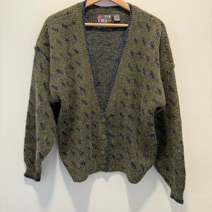 Vintage Paris Sport Club Cardigan Button Front  size M